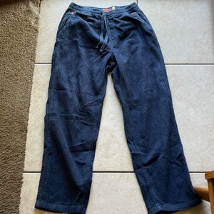Zumiez navy blue drawstring corduroy pants